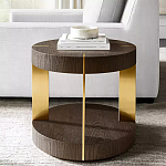 Дизайнерский журнальный стол круглый на 4-х ножках с подстольем Hufok варинант исполнения - 1 | Loft Concept в Красноярске