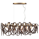 Люстра подвесная линейная с переплетенными металлическими лентами и цепочками Atlantis Chain варинант исполнения - 4 | Loft Concept в Красноярске