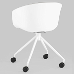 Офисное кресло из пластика с мягким сиденьем Eggshell Grey варинант исполнения - 6 | Loft Concept в Красноярске