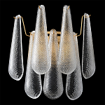 Бра с подвесками из рифленного стекла в форме капель Textured Glass варинант исполнения - 3 | Loft Concept в Красноярске