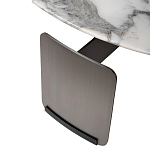 Столик журнальный с круглой мраморной столешницей на трех опорах Marble Stone Drawing варинант исполнения - 7 | Loft Concept в Красноярске