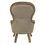 Кресло с мягкой обивкой из коричневого велюра на 4-х деревянных ножках Evelyn Classical Armchair варинант исполнения - 2 | Loft Concept в Красноярске