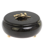 Шкатулка круглая из натурального камня змеевик Stone Casket варинант исполнения - 2 | Loft Concept в Красноярске