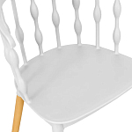 Пластиковый стул на ножках из массива бука Ferret Spiral White варинант исполнения - 4 | Loft Concept в Красноярске