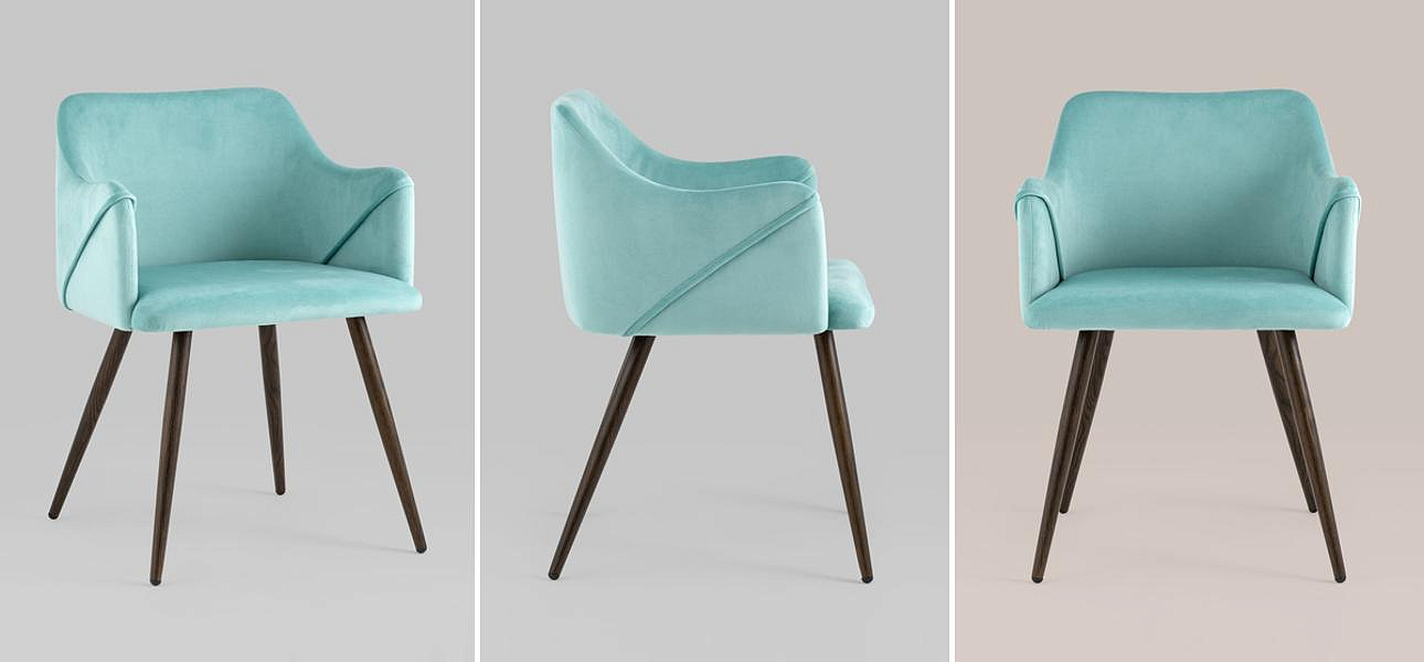 Стул Monarch Chair Бирюзовый Велюр Стул Monarch Chair Бирюзовый Велюр - Loft-Concept в Красноярске