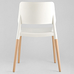 Пластиковый стул на ножках из массива бука Ferret White 4 шт варинант исполнения - 6 | Loft Concept в Красноярске