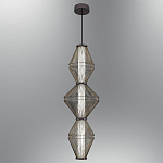 Подвесной светильник вертикальный с плетеным металлическим каркасом Metal Interweaving варинант исполнения - 1 | Loft Concept в Красноярске