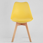 Стул с основой из пластика и мягким сиденьем Arvika Yellow варинант исполнения - 2 | Loft Concept в Красноярске