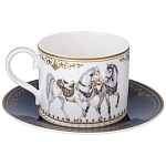 Чайный сервиз из фарфора с изображением лошадей на 6 персон 14 предметов Porcelain Horse Set варинант исполнения - 3 | Loft Concept в Красноярске