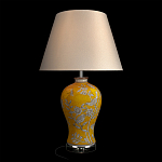 Настольная лампа желтая с изображением белых птиц Flight Among Acacia варинант исполнения - 2 | Loft Concept в Красноярске