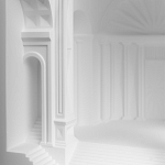 Встраиваемый в стену гипсовый светильник под покраску с арками и рельефными колоннами Antiquity Athena варинант исполнения - 8 | Loft Concept в Красноярске