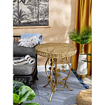 Столик приставной золотистый с орнаментом на столешнице Tanzania варинант исполнения - 4 | Loft Concept в Красноярске