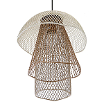 Подвесной светильник Beige Gold Mesh Tube Lampshade Hanging Lamp варинант исполнения - 3 | Loft Concept в Красноярске