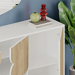 Комод с 3-мя дверцами и выдвижным ящиком цвета светлый дуб SPARK CONSOLE WHITE варинант исполнения - 4 | Loft Concept в Красноярске