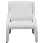 Дизайнерское кресло белое в мягкой велюровой обивке Granger Armchair White варинант исполнения - 2 | Loft Concept в Красноярске