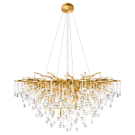 Люстра подвесная с прозрачными стеклянными подвесками в форме капель Диаметр 100 см Droplet Chandelier варинант исполнения - 2 | Loft Concept в Красноярске