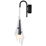 Бра черного цвета с плафоном из рельефного стекла Glass Pod варинант исполнения - 1 | Loft Concept в Красноярске