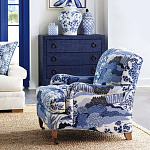 Кресло Trumann Club Chair Blue Landscape синий пейзаж варинант исполнения - 3 | Loft Concept в Красноярске