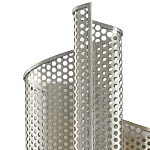 Бра серебряное изогнутой формы с перфорацией Perforation варинант исполнения - 1 | Loft Concept в Красноярске