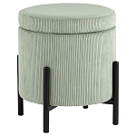 Светло-зеленый пуф на черных ножках SANJAY варинант исполнения - 1 | Loft Concept в Красноярске