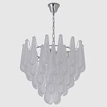 Люстра с подвесками из рифленного стекла в форме капель Textured Glass Chandelier варинант исполнения - 4 | Loft Concept в Красноярске