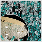 Люстра зеленая каскадная Green Light CascadeDroplet Chandelier варинант исполнения - 3 | Loft Concept в Красноярске