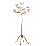 Торшер золотой в виде растения Golden Flower Glade варинант исполнения - 3 | Loft Concept в Красноярске