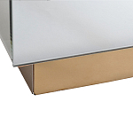 Столик журнальный зеркальный с золотым декором Gold Painted Mirror Table варинант исполнения - 3 | Loft Concept в Красноярске