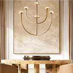 Люстрас 6-ю мраморными плафонами в форме купола Light Warm Light варинант исполнения - 3 | Loft Concept в Красноярске