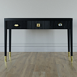 Дизайнерский Письменный стол Elsa Dreams Black с тремя ящиками варинант исполнения - 1 | Loft Concept в Красноярске