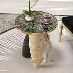 Дизайнерский журнальный стол круглый на 3-х фигурных ножках Cuzadit варинант исполнения - 1 | Loft Concept в Красноярске