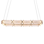 Люстра прямоугольная с текстурным природным рисунком IceFlame варинант исполнения - 4 | Loft Concept в Красноярске