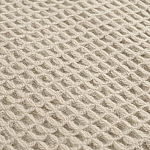 Плед из шерсти бежевого цвета с бахромой Waffle Comfort варинант исполнения - 2 | Loft Concept в Красноярске