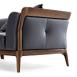 Кресло большое c каркасом из массива дерева Walnut Armchair варинант исполнения - 1 | Loft Concept в Красноярске