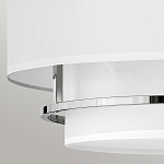 Потолочный светильник с двухслойным белым текстильным абажуром Hinkley варинант исполнения - 11 | Loft Concept в Красноярске