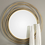 Золотое настенное круглое зеркало Golden Orbit варинант исполнения - 1 | Loft Concept в Красноярске