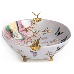 Белое фарфоровое блюдо с изображением бабочек Eden Garden варинант исполнения - 3 | Loft Concept в Красноярске