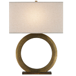Настольная лампа с корпусом в форме кольца и прямоугольным абажуром French Ring варинант исполнения - 3 | Loft Concept в Красноярске