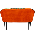 Диван двухместный из натурального бука оранжевый с цветным принтом Impressionism in Art варинант исполнения - 2 | Loft Concept в Красноярске