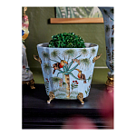 Кашпо из голубого фарфора с бронзовыми элементами Blue Garden варинант исполнения - 5 | Loft Concept в Красноярске