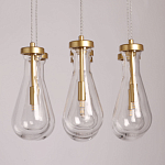 Люстра с 7-ю прозрачными плафонами из стекла в форме капли Lucid Rain  варинант исполнения - 6 | Loft Concept в Красноярске