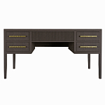 Большой Рабочий стол Primo с 5 выдвижными ящиками Темный орех варинант исполнения - 7 | Loft Concept в Красноярске