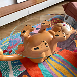 Дизайнерский журнальный стол с основанием в виде кота Bivan варинант исполнения - 2 | Loft Concept в Красноярске