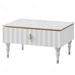 Стол журнальный белый с ящиком Expanses of Beauty варинант исполнения - 1 | Loft Concept в Красноярске