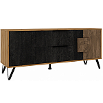 ТВ-тумба с  2-мя ящиками и закрытыми полками Stone Effect варинант исполнения - 1 | Loft Concept в Красноярске