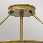 Потолочный светильник цвета латунь с плоским круглым плафоном Hinkley варинант исполнения - 3 | Loft Concept в Красноярске