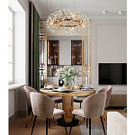 Круглая подвесная люстра Crystal Dandelions Chandelier варинант исполнения - 3 | Loft Concept в Красноярске