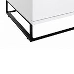 Стеллаж книжный белый с 3-мя открытыми полками и дверкой Strict Lines варинант исполнения - 5 | Loft Concept в Красноярске