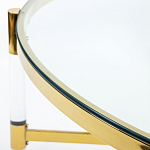 Кофейный столик со столешницей из стекла Crossy варинант исполнения - 5 | Loft Concept в Красноярске