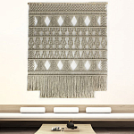 Панно на стену плетеное Макраме бежевый цвет  варинант исполнения - 11 | Loft Concept в Красноярске